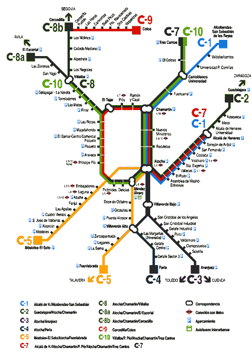 mapa de cercanias