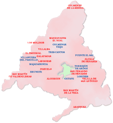 Mapa Comunidad de Madrid